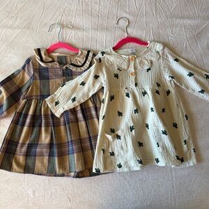 Plaid and Floral Kid Dresses